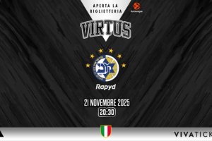 Virtus Bologna, aperta la biglietteria per il Maccabi Tel Aviv al Paladozza