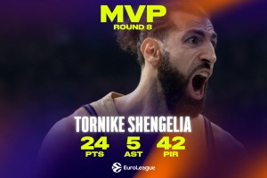 EuroLeague, Toko Shengelia named MVP of the round 8