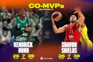 EuroLeague Regular Season Round 13 co-MVPs: Kendrick Nunn, Shavon Shields