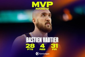 EuroLeague, Bastien Vautier MVP of the round 18