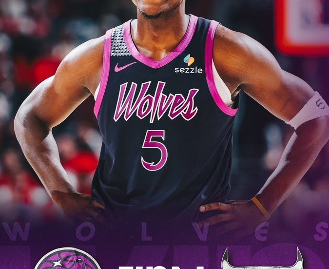 Chicago Bulls Minnesota Timberwolves Naz Reid 33 White Giddey infortuni
