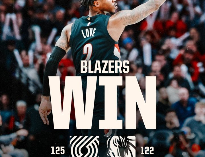 Portland Trail Blazers Dallas Mavericks Avdija Love 125-122