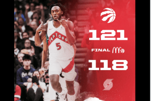 Barnes ne segna 28, i Raptors battono i Trail Blazers