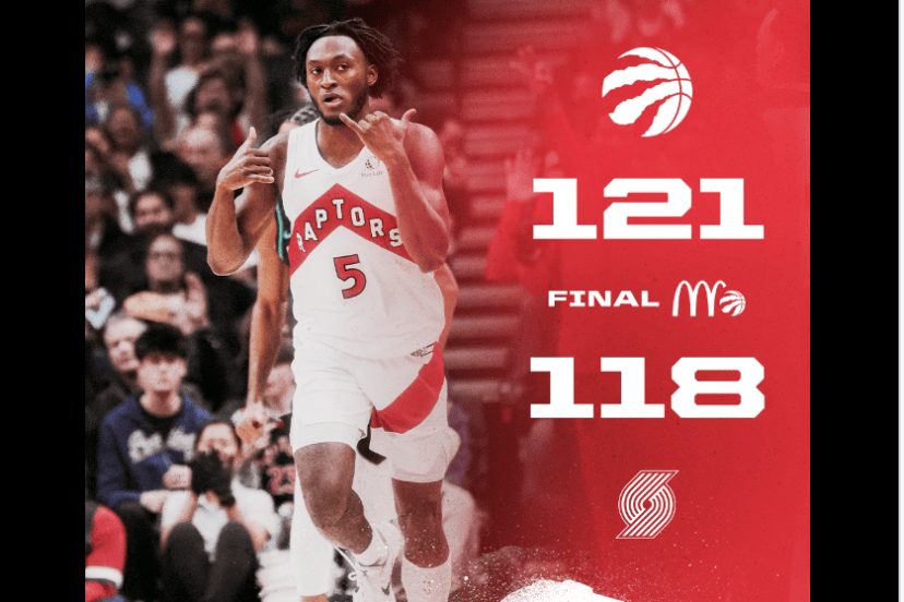 Raptors Blazers