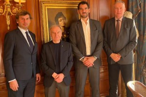 FIBA-NBA: Giovanni Petrucci incontra a Roma Jorge Garbajosa e Kamil Novak