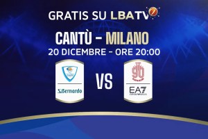 Pallacanestro Cantù-Olimpia Milano gratis su LBATV