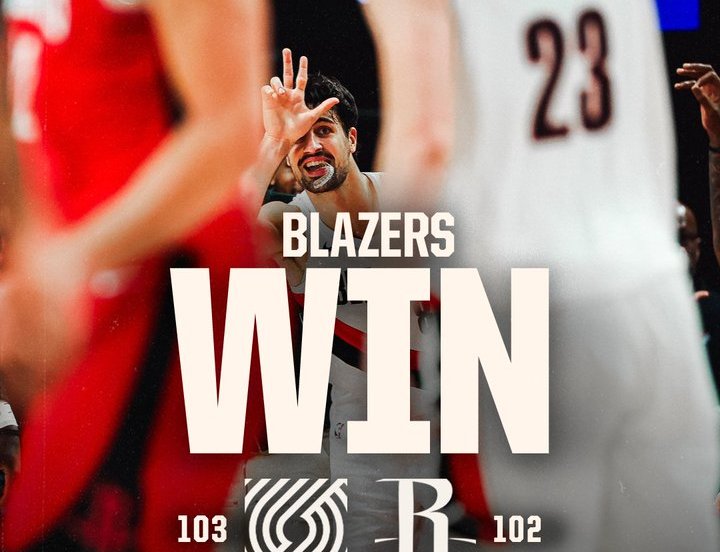 Avdija Blazers Rockets 103-102