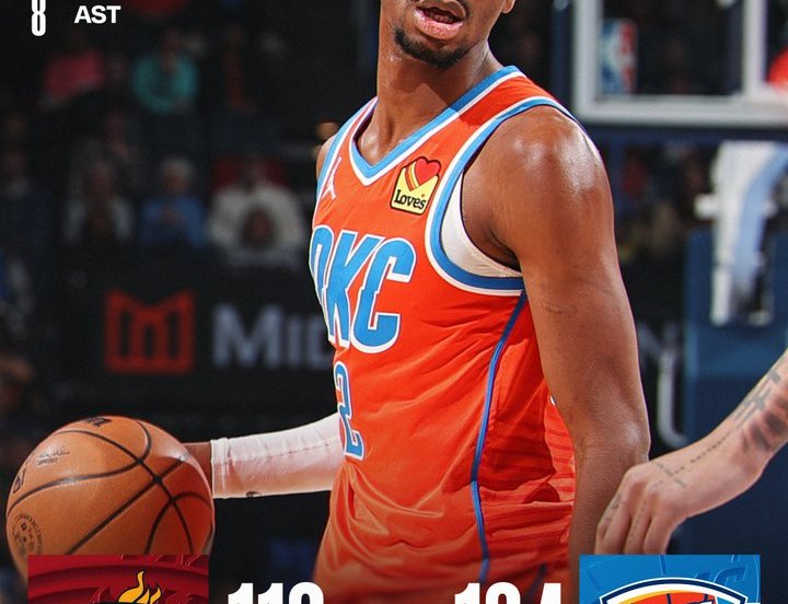 Thunder Heat 124-112 Gilgeous-Alexander 29