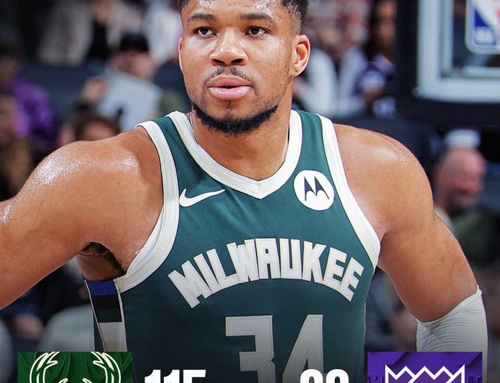 Sacramento Kings Milwaukee Bucks Antetokounmpo 37 115-98