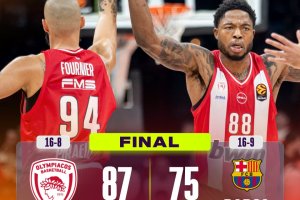 Il duo Vezenkov-Jones guida l’Olympiacos al successo sul Barcellona