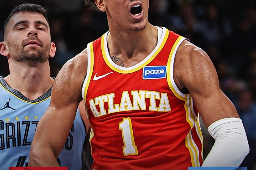 Ad Atlanta basta un guizzo nel quarto periodo per vincere a Memphis 124-122, con Jalen Johnson protagonista assoluto