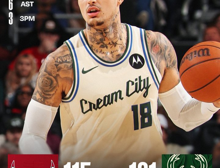 Kyle Kuzma Bucks Bulls 131-115
