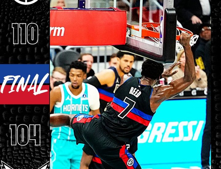 Pistons Hornets rissa espulsioni Cunningham