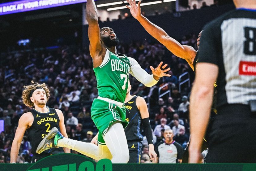 Jaylen Brown Celtics Warriors senza Curry