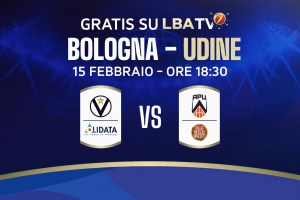 Virtus Olidata Bologna – APU Old Wild West Udine disponibile gratuitamente su LBATV