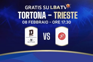 Derthona Basket-Pallacanestro Trieste gratis su LBATV