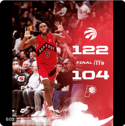 Scottie Barnes Raptors Pacers 122-104