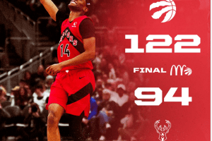 Quickley accende Milwaukee: Toronto dilaga senza Barnes