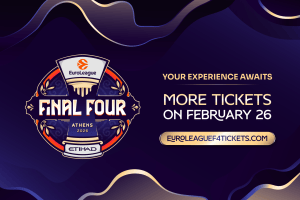 Final Four EuroLeague 2026 ad Atene: il 26 febbraio al via la Fase 2 dei biglietti