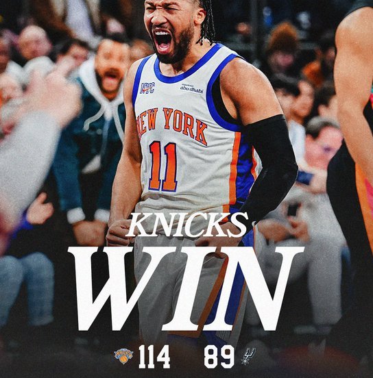 Knicks Spurs 114-89 Bridges Brunson