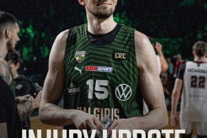 Zalgiris Kaunas: Laurynas Birutis to step away due to knee pain