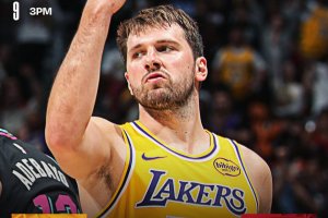 Luka Doncic dice 60 davanti ad Adebayo: i Lakers battono gli Heat
