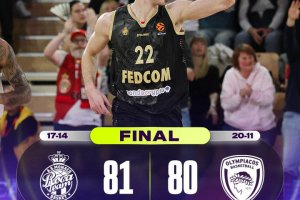 Euroleague Round 31: L’AS Monaco si impone in volata sull’Olympiacos