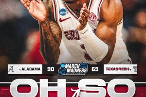 Alabama travolge Texas Tech e torna ancora alle Sweet 16