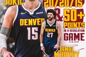Aldeman: Fifty-three from your point guard and 23+21+19 from your center, the best tandem in the NBA