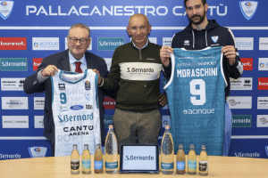 Pallacanestro Cantù, presentata la divisa speciale per il centenario di Acqua San Bernardo