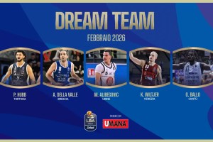 Il Dream Team UMANA del mese di febbraio della Serie A Unipol 2025/26