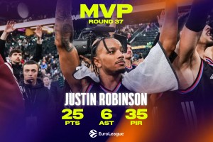 EuroLeague Round 37 MVP: Justin Robinson, Paris Basketball