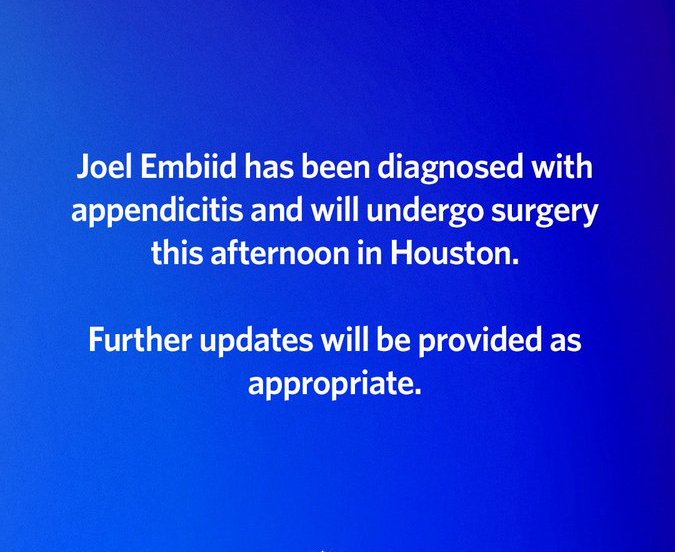 embiid appendicite