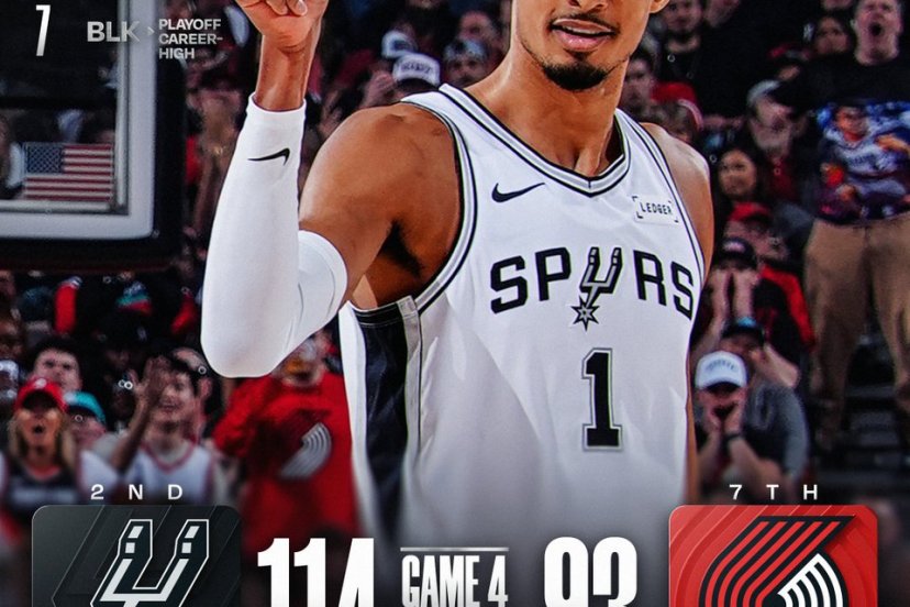 Wembanyama Spurs Blazers Gara 4