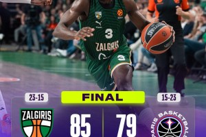EuroLeague Round 38 | Lo Zalgiris Kaunas non sbaglia e blinda il sesto posto: KO il Paris Basketball
