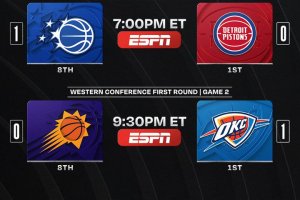 NBA Playoff, in calendario Gara 2 per Pistons-Magic e Thunder-Suns