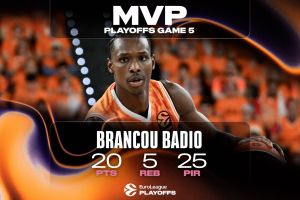 EuroLeague Playoff, l’MVP di Gara 5 è Brancou Badio del Valencia