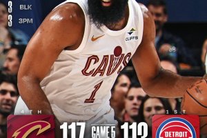 Cleveland non muore mai: Harden firma la svolta. Sorpasso sui Pistons