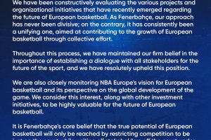 Fenerbahce opens to NBA Europe: EuroLeague collaboration can help European basketball