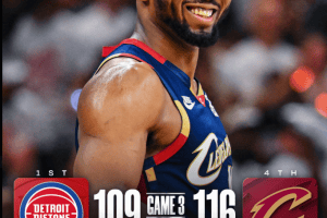 I Cleveland Cavaliers accorciano le distanze nella serie, Detroit Pistons superati in gara 3