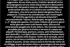 Matteo Fantinelli: Da settimane ormai soffro di una discopatia lombare