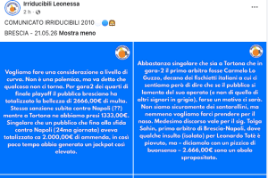 Irriducibili Brescia contro le multe: “Non prendeteci in giro”