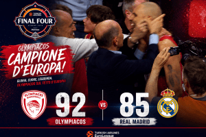 Olympiacos sul tetto d’Europa! Real Madrid battuto nella volata finale