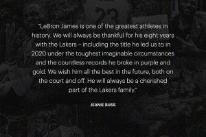 LeBron James leaves Lakers: Jeanie Buss pays tribute