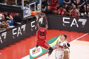 EA7 Emporio Armani Milano, Ousmane Diop subito impattante: sigla i suoi record stagionali in Gara 1
