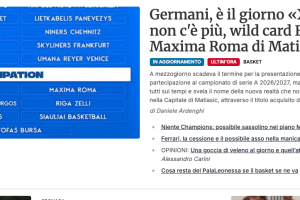 Il Giornale di Brescia: Brescia non c’è più. Wild Card alla Maxima Roma di Matiasic