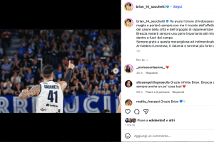 Brian Sacchetti saluta Brescia: «Leonessa, ti rialzerai più forte di prima»