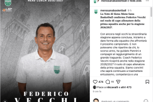 Mens Sana Siena, Federico Vecchi confermato capo allenatore