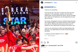 Zach LeDay saluta Olimpia Milano: «Indossare questa maglia è stato un onore»