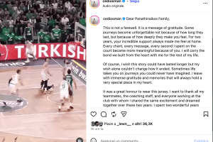Cedi Osman says farewell to Panathinaikos: “This is not goodbye”